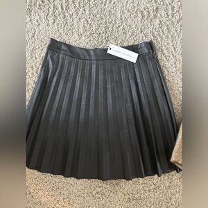 NWT leather pleated skirt